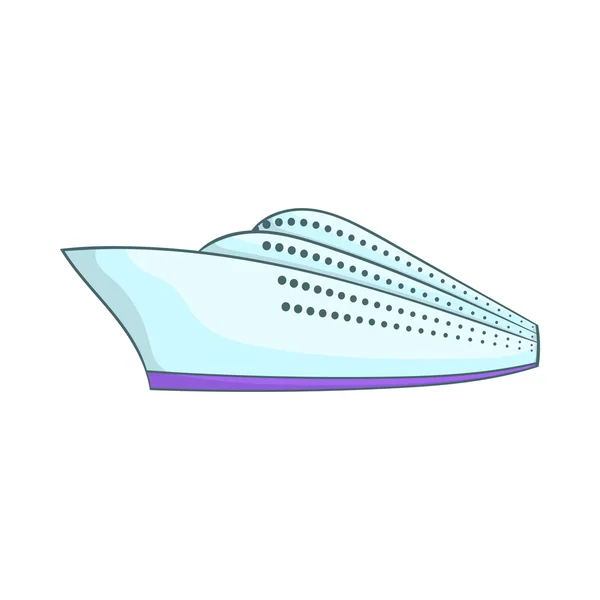 Icona dello yacht, stile cartone animato — Vettoriale Stock