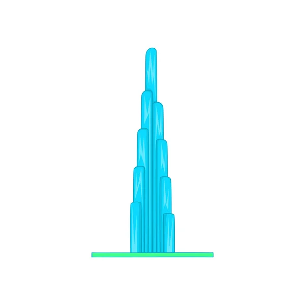 Ícone de Burj Khalifa, estilo cartoon — Vetor de Stock