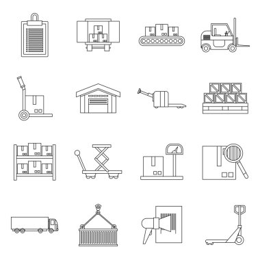 Lojistik simgeler kümesi, anahat stili