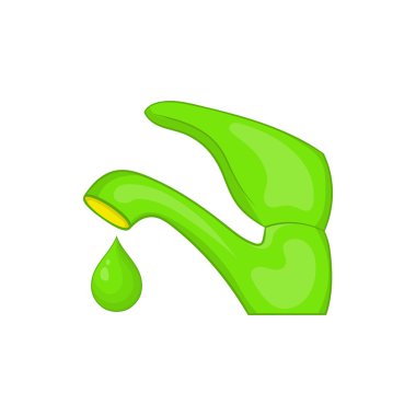 Eko su musluk simgesi, karikatür tarzı