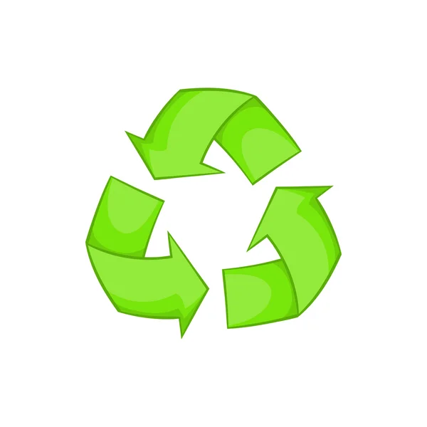 Recycling icon, cartoon style — Stock Vector