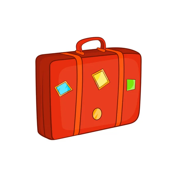 Icône valise, style dessin animé — Image vectorielle