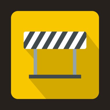 Traffic barrier icon in flat style clipart