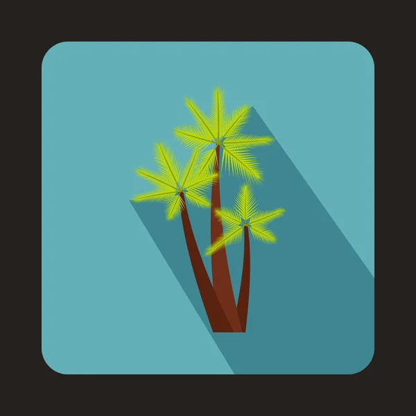 Three palms icon in flat style — Stock Vector