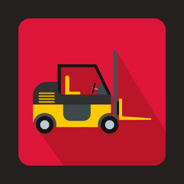 Stacker loader icon in flat style — Stock Vector