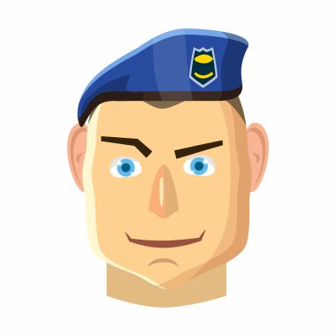 Paraşütçü simgesi, çizgi film tarzı