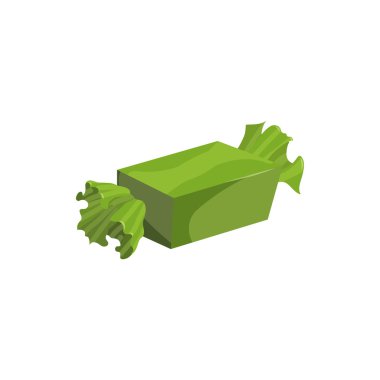 Yeşil şeker simge, karikatür tarzı