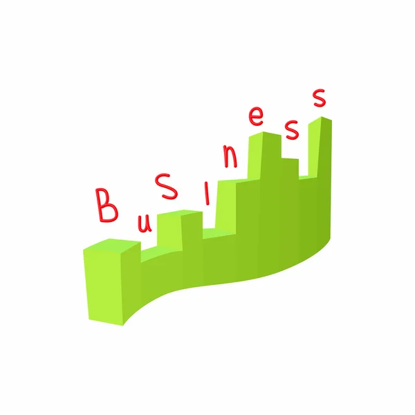 Statistics business icon, cartoon style — Stock Vector