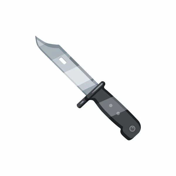 Ícone de faca militar, estilo cartoon —  Vetores de Stock