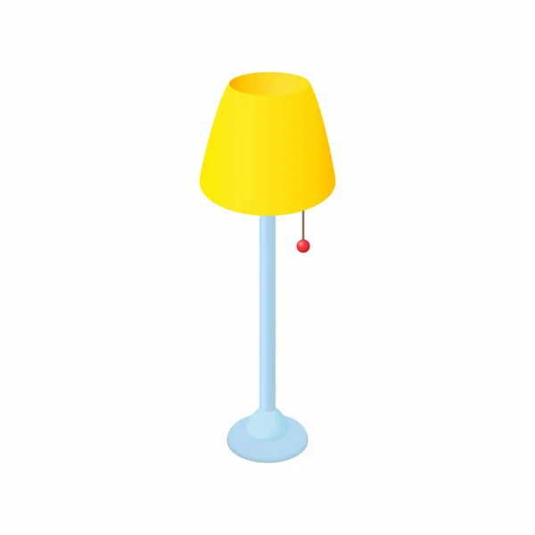 Longue icône de lampadaire, style dessin animé — Image vectorielle