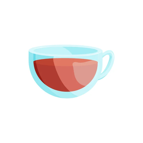 Чашка чайної ікони, мультиплікаційний стиль — стоковий вектор