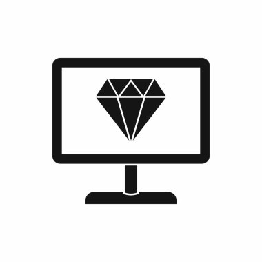 Elmas simgesi, basit tarzı ekran