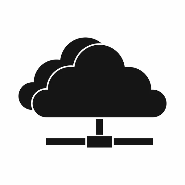 Cloud computing verbindingspictogram, eenvoudige stijl — Stockvector