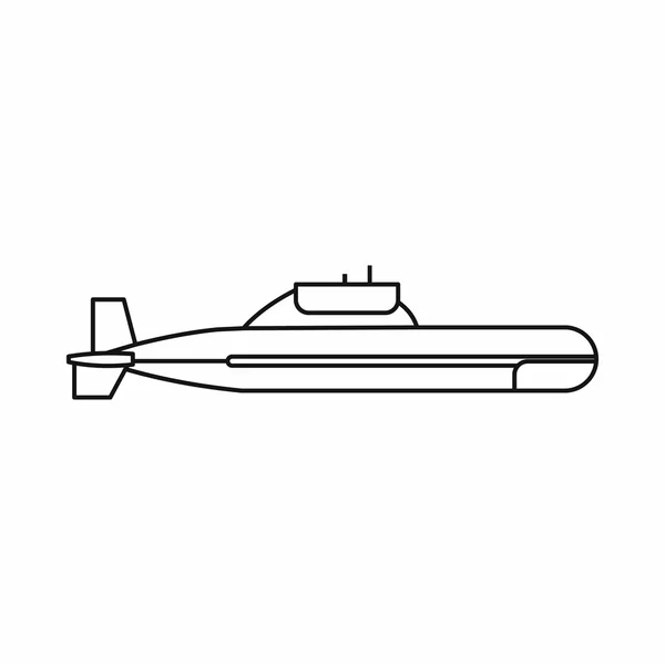 Icône sous-marine en style contour — Image vectorielle