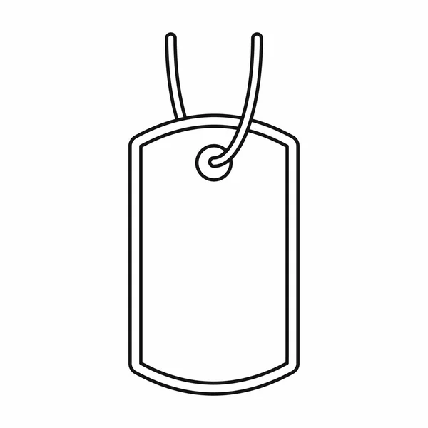 Ícone de emblema do exército de identificação, estilo de esboço —  Vetores de Stock