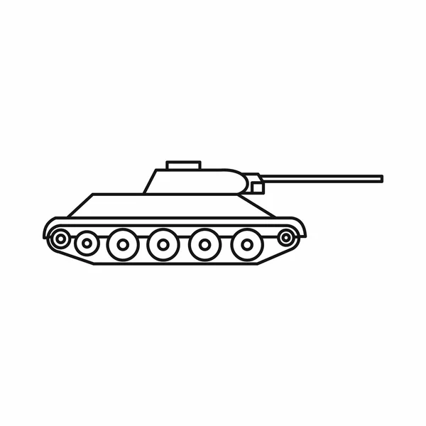 Ikony czołgu w stylu konspektu — Wektor stockowy