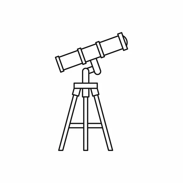 Teleskop-Ikone im Umriss-Stil — Stockvektor