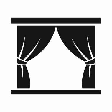 Perde sahne simgesini, basit tarzı
