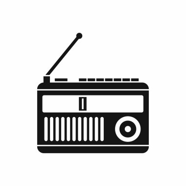 Retro radyo simgesi, basit tarzı