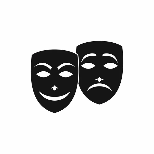 Icona maschera di Carnevale, stile semplice — Vettoriale Stock