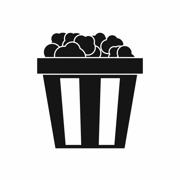 Boîte de pop-corn icône, style simple — Image vectorielle