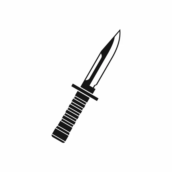 Vojenský nůž ikona, jednoduchý styl — Stockový vektor