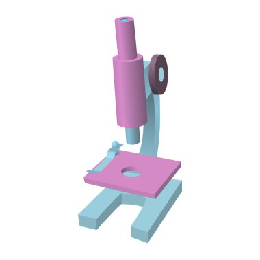 Mikroskop simgesi, karikatür tarzı