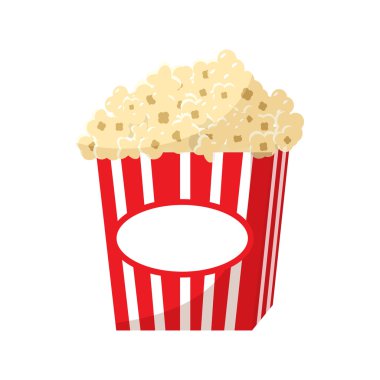 Patlamış mısır simgesi, çizgi film tarzı