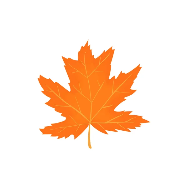Значок осіннього листя, мультиплікаційний стиль — стоковий вектор
