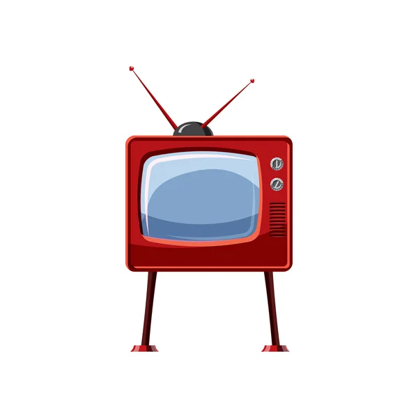 Icona TV retrò, stile cartone animato — Vettoriale Stock