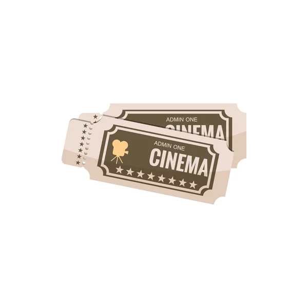 Movie ticket icon, cartoon style — Stock Vector
