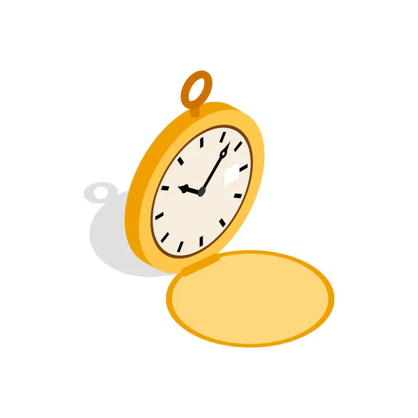 Icono de reloj de bolsillo, estilo isométrico 3d — Vector de stock