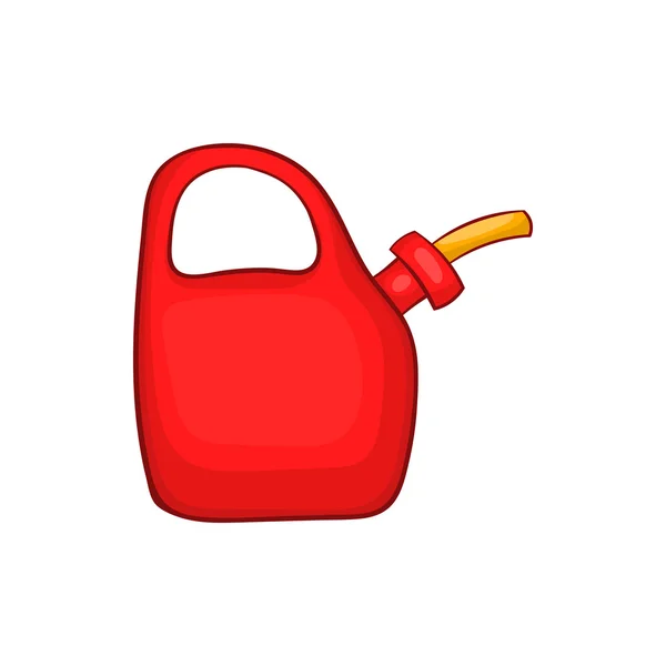 Röd oljekanna ikon, tecknad stil — Stock vektor