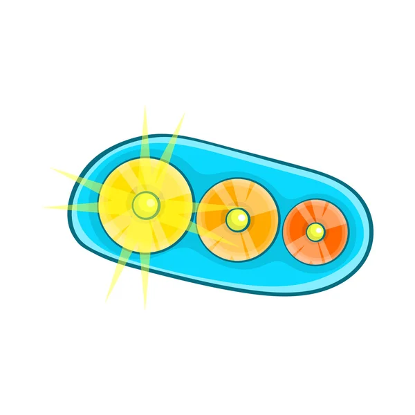 Luz trasera del icono del coche, estilo de dibujos animados — Archivo Imágenes Vectoriales