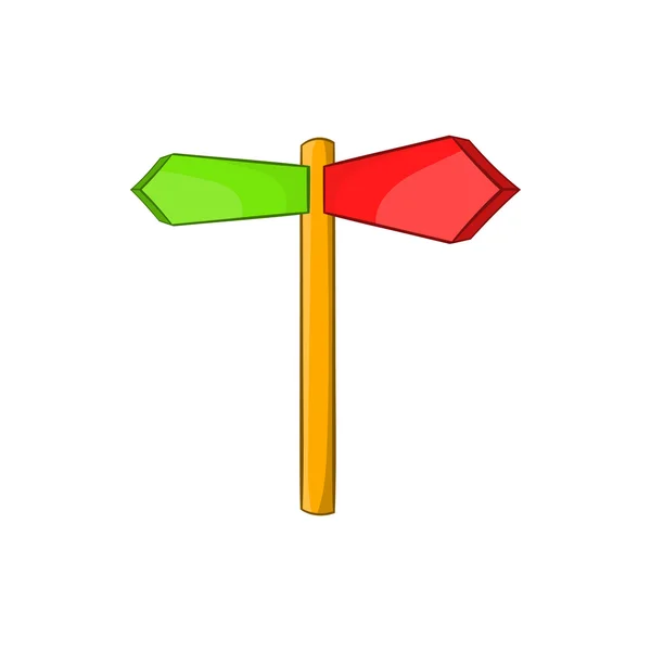 Wegweiser-Symbol im Cartoon-Stil — Stockvektor