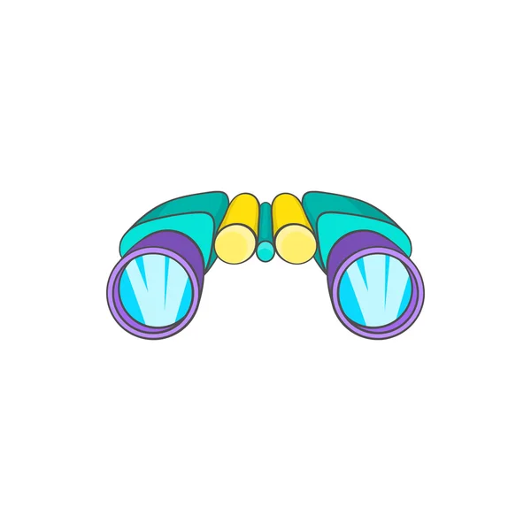 Icono binocular en estilo de dibujos animados — Vector de stock