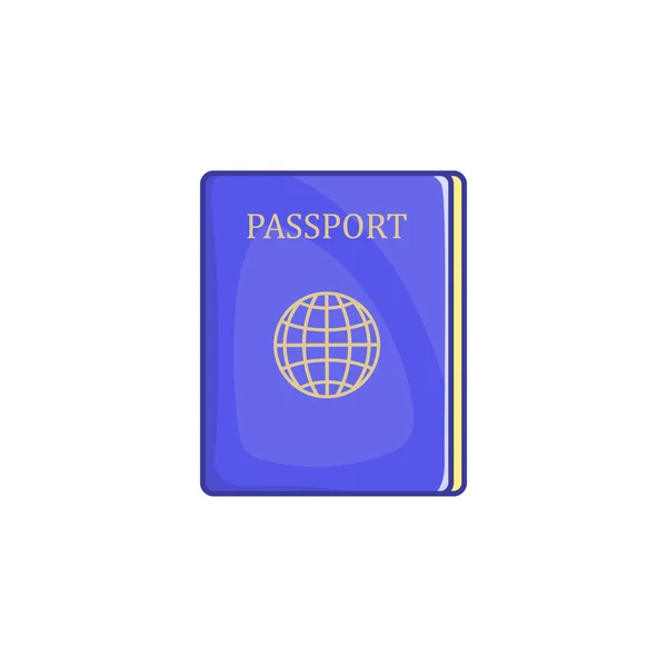 Εικονίδιο διαβατήριο σε ύφος κινούμενων σχεδίων — Διανυσματικό Αρχείο