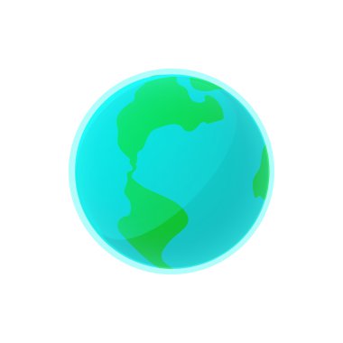 Karikatür tarzı Earth simgesini