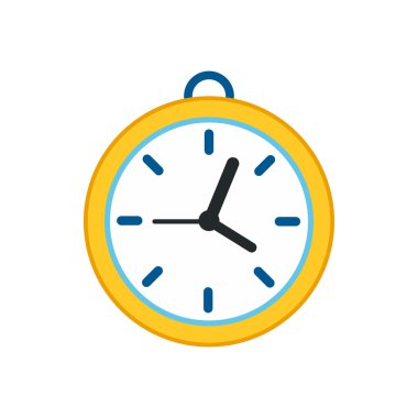 Sarı RIM simgesi, düz stil ile duvar saati