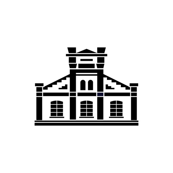 Public building icon, simple style — Stock Vector