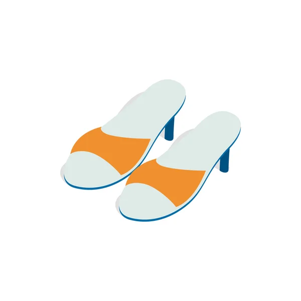 Gele ladys hoge hak schoenen pictogram — Stockvector