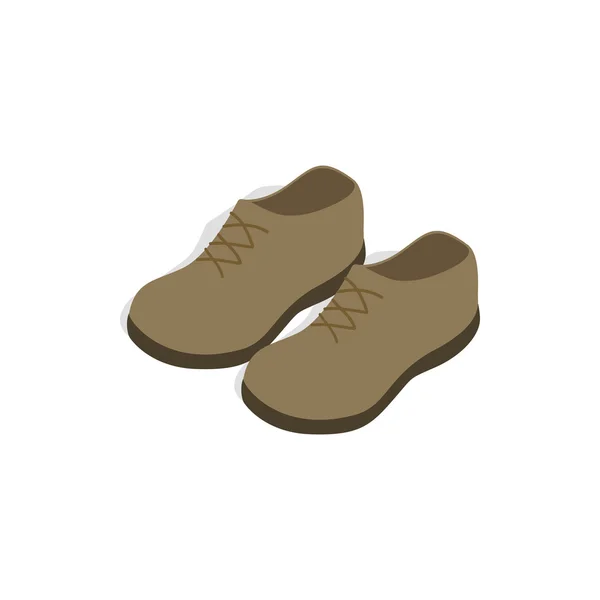 Icono de zapatos masculinos en estilo isométrico 3d — Vector de stock