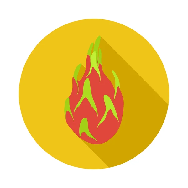 Dragon fruit icon, flat style — Stock Vector