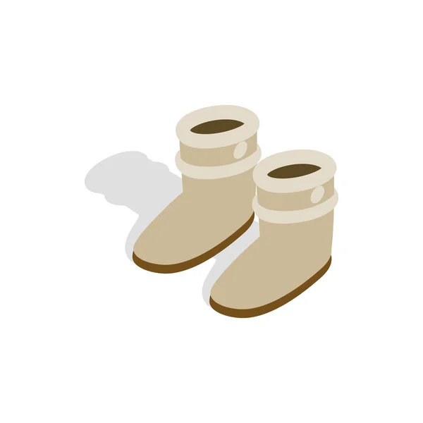 Pair of winter shoes icon , isometric 3d style — Stock Vector