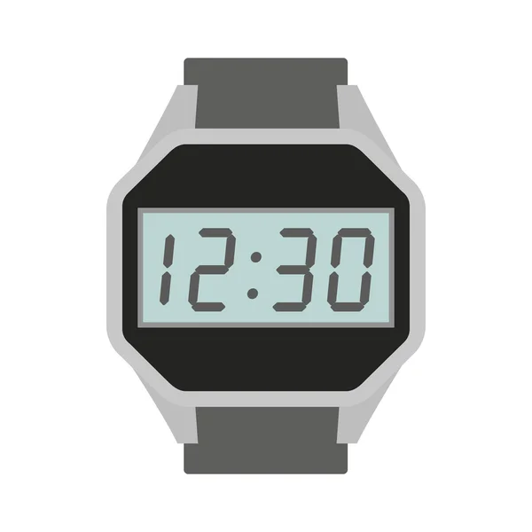 Orologio digitale da polso icona, stile piatto — Vettoriale Stock