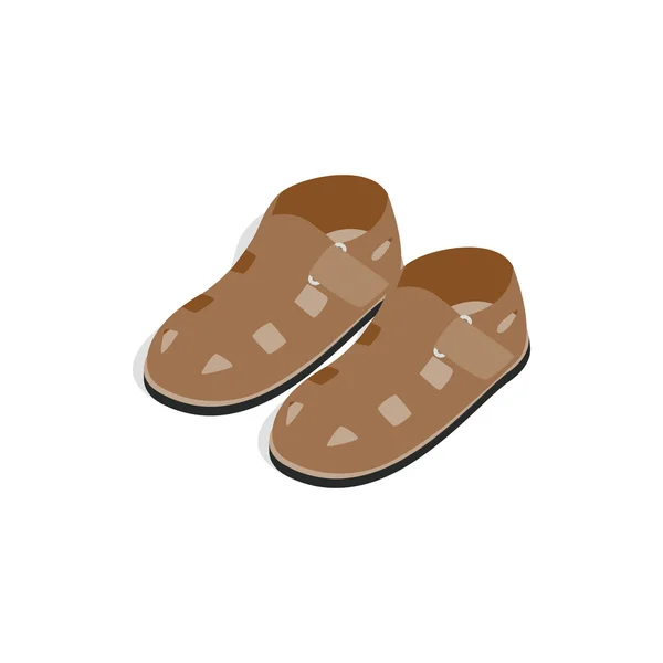 Mens sandals icon, isometric 3d style — Stock Vector