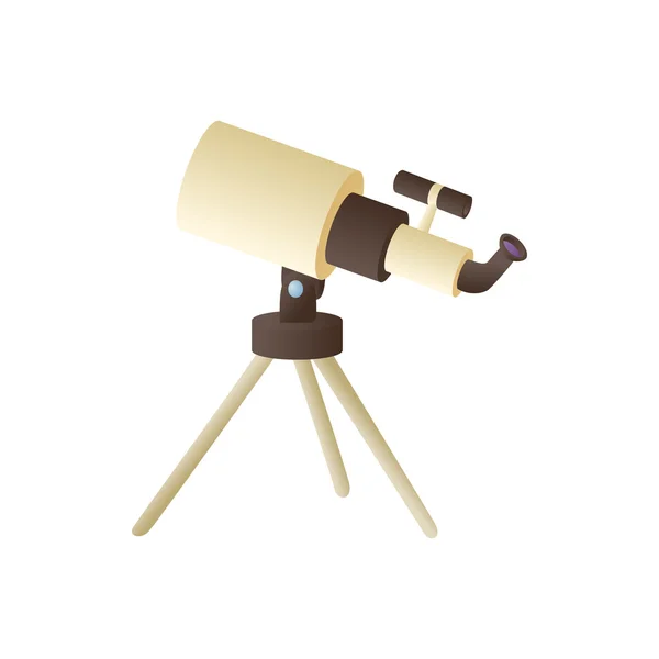 Telescope icon in cartoon style — Stock Vector