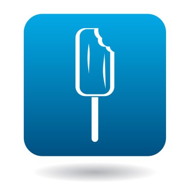 Isırıldı dondurma simgesi, basit tarzı