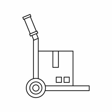 Kamyon kargo simgesi, anahat stili ile