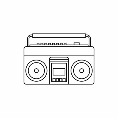 Kaydedici simgesi, anahat stili